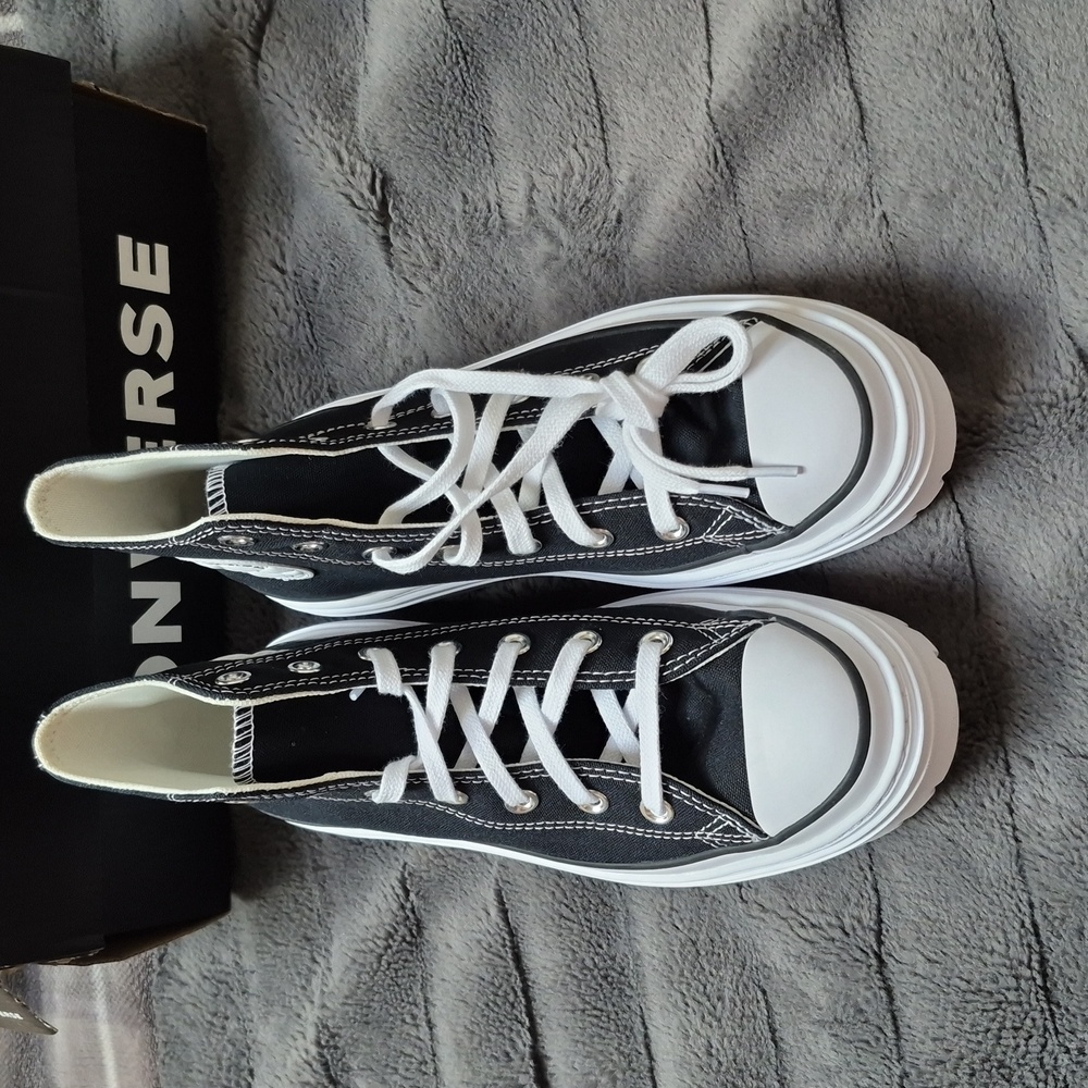Converse CTAS Black and White Lugged Heel Platform High-Tops Size 8, New In Box! - Picture 5 of 13